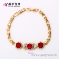 72886 Xuping jewelry fancy multiply colors gold plated bracelet for wedding bridal